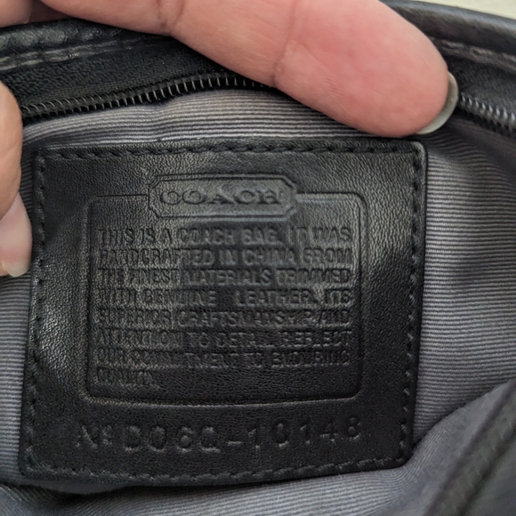 Vtg Coach Optic Signature logo Swingpack Crossbody Shoulder Bag Purse Y2K Black - Picture 6 of 7